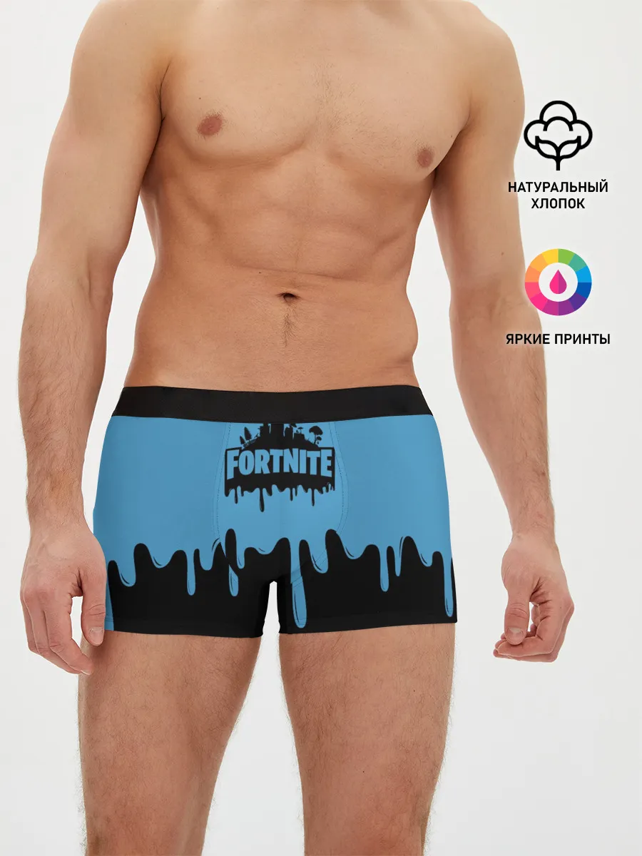 Мужские трусы боксеры / FORTNITE - Black&Blue