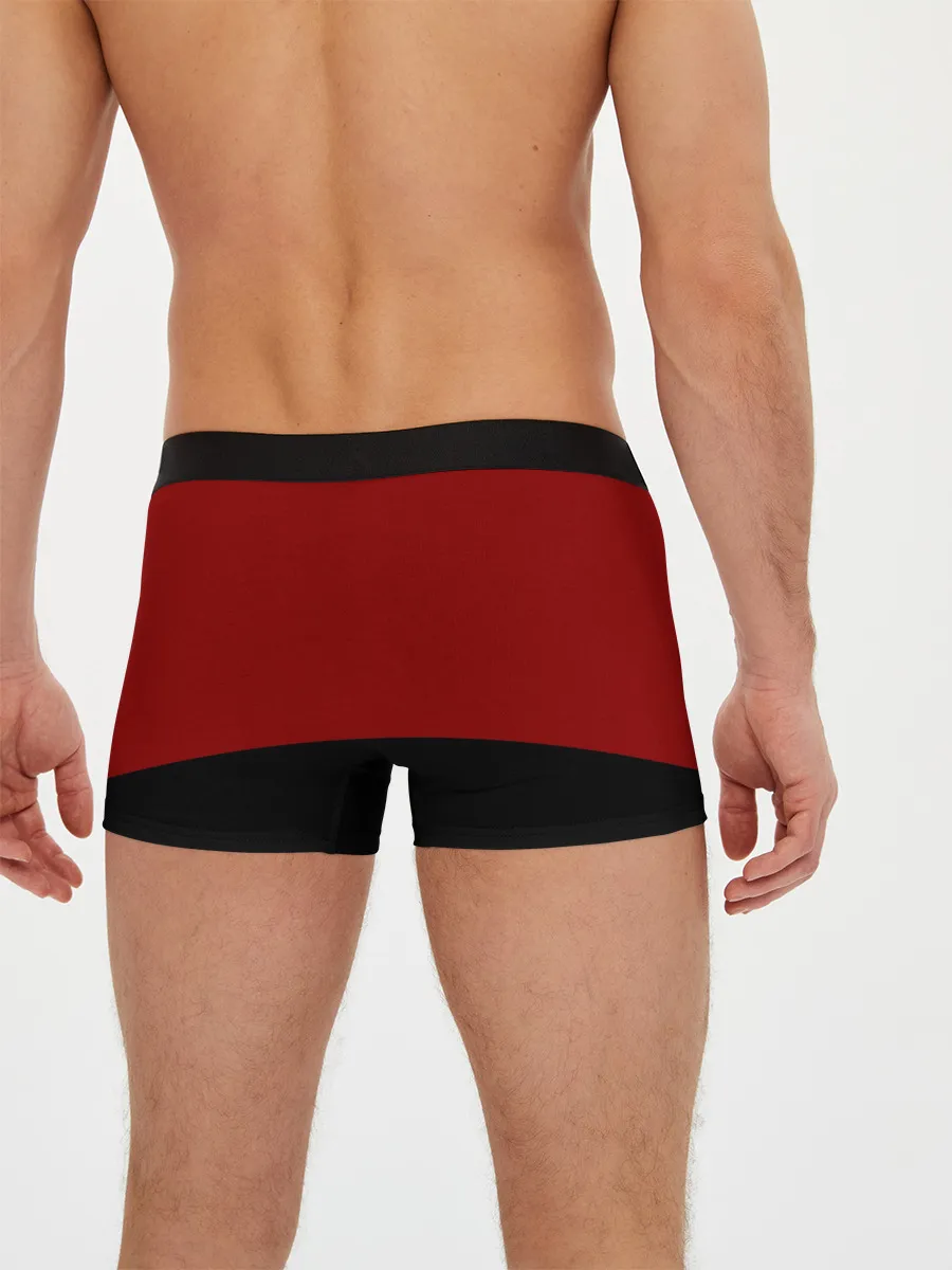 Мужские трусы боксеры / Красно-черный флаг HU