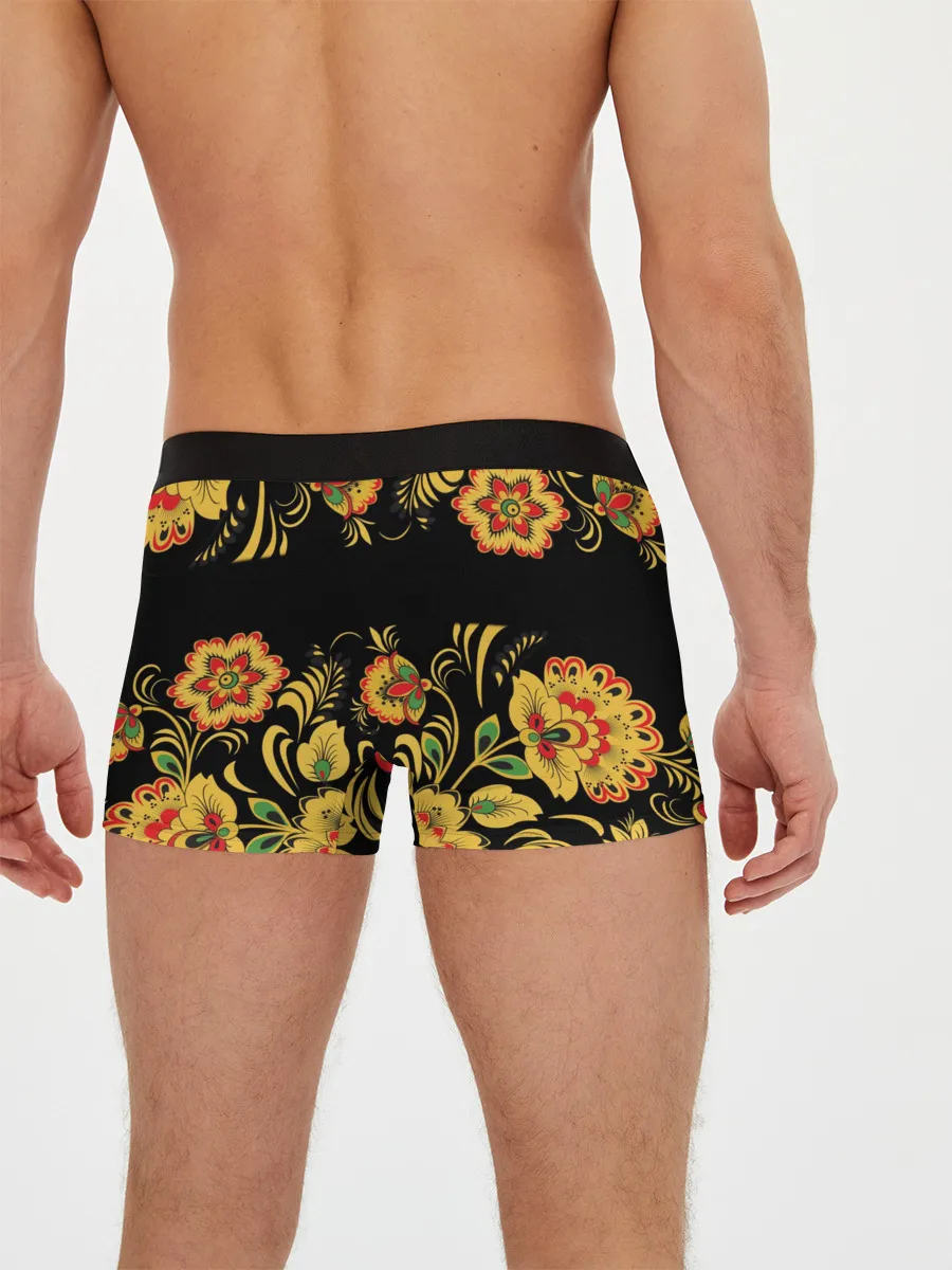 Мужские трусы боксеры / Степан, роспись под хохлому