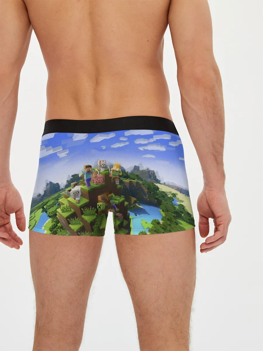 Мужские трусы боксеры / Георгий - Minecraft