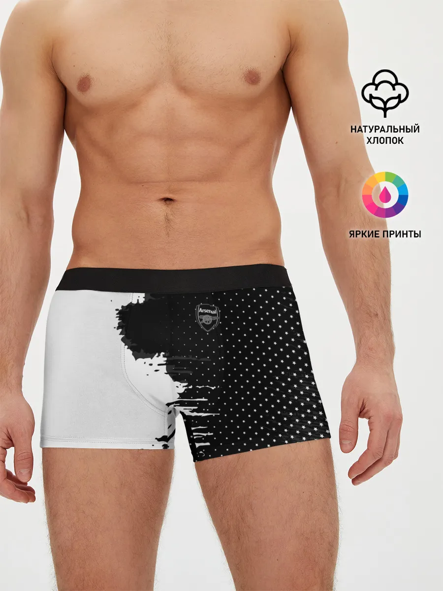 Мужские трусы боксеры / Arsenal uniform black 2018