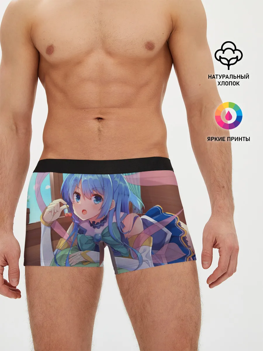 Мужские трусы боксеры / коносуба аква