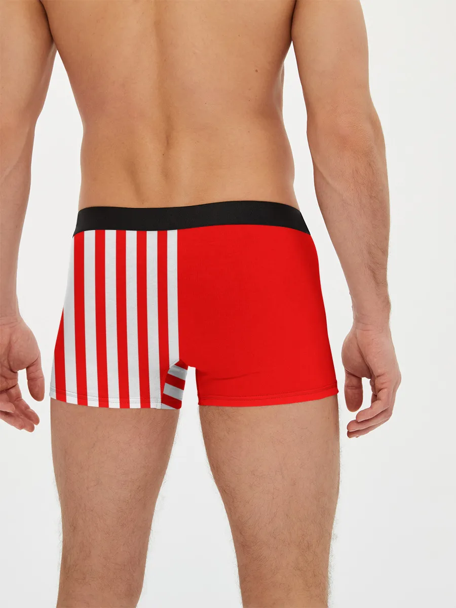 Мужские трусы боксеры / Красно-белый воин