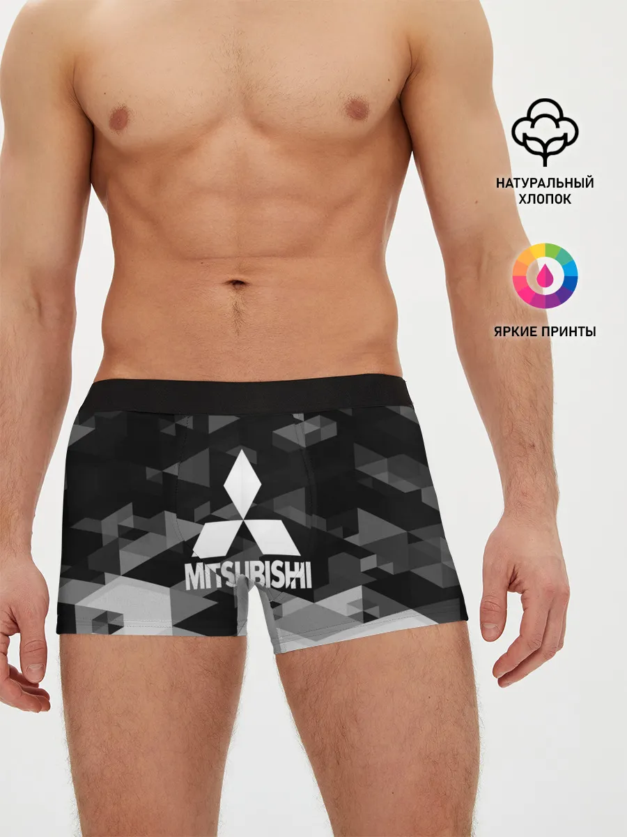 Мужские трусы боксеры / Mitsubishi sport geometry