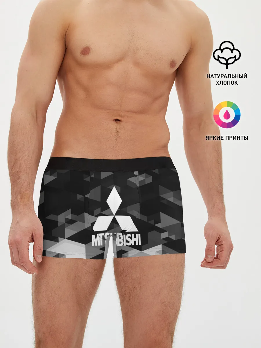 Мужские трусы боксеры / Mitsubishi sport geometry