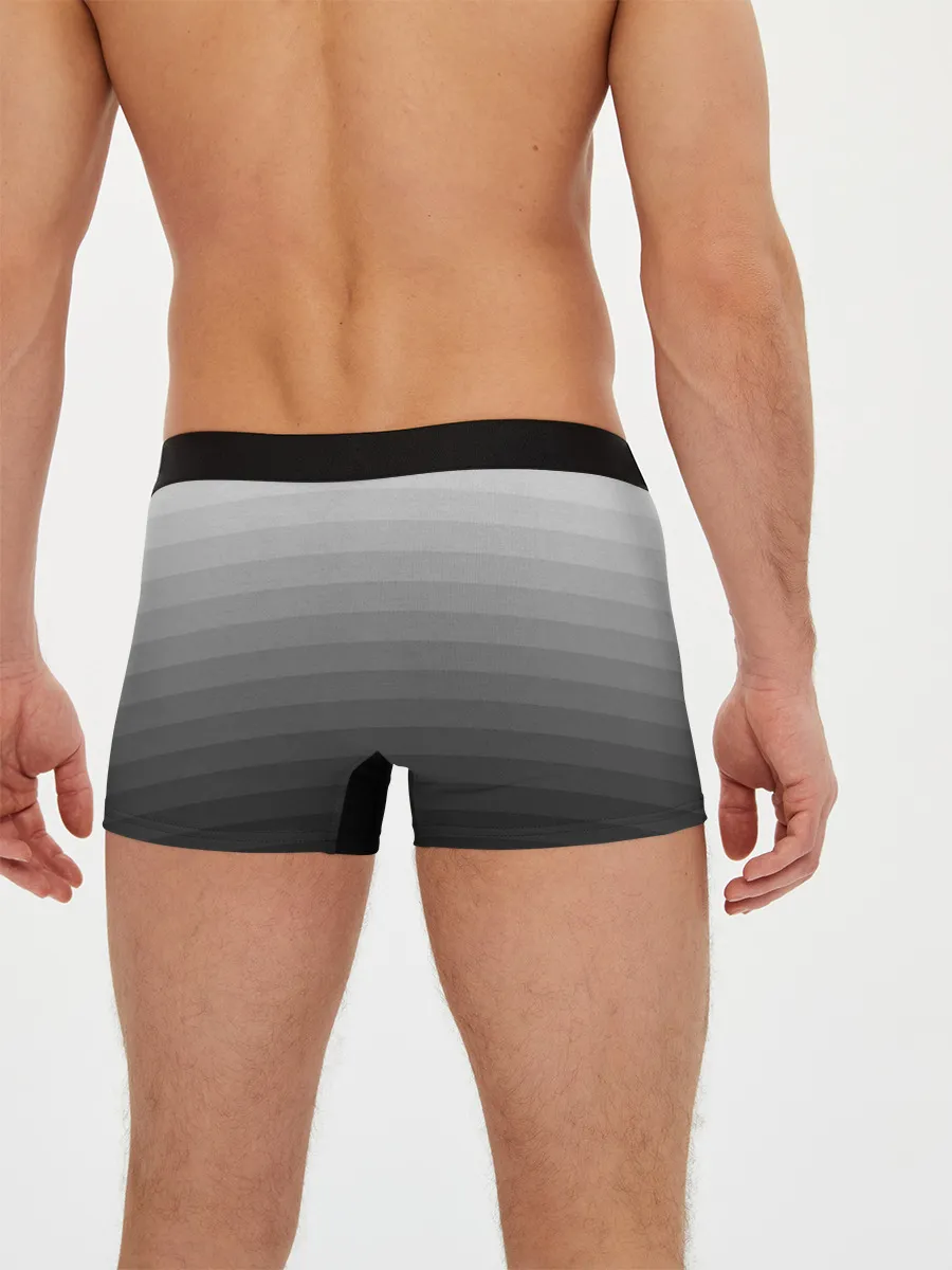 Мужские трусы боксеры / Серые полосы