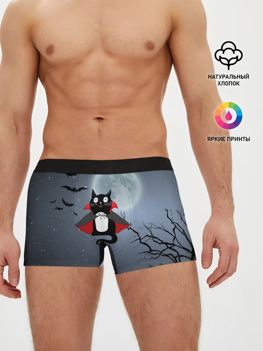 Мужские трусы боксеры / Котик-готик