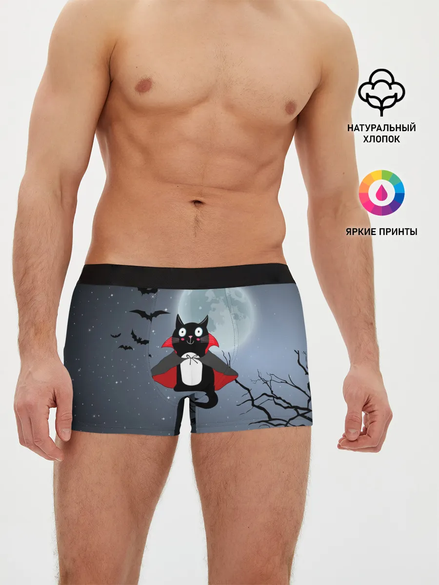 Мужские трусы боксеры / Котик-готик