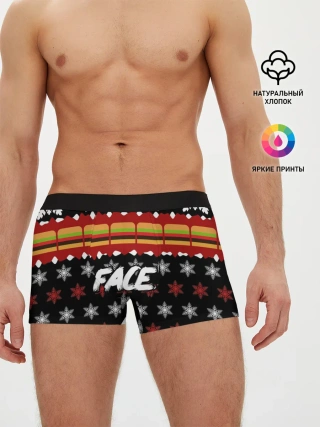 Мужские трусы боксеры / Праздничный Face