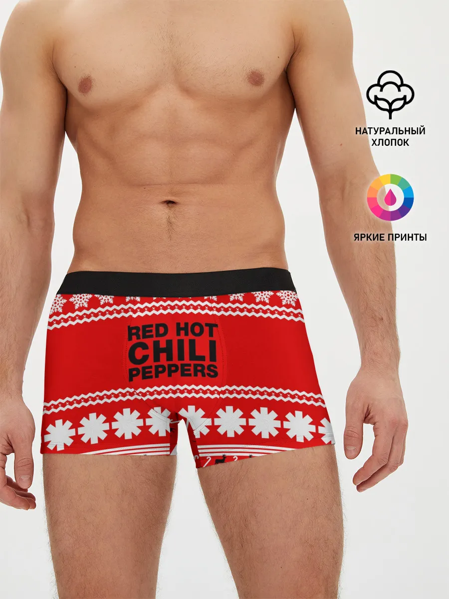 Мужские трусы боксеры / Праздничный RHCP