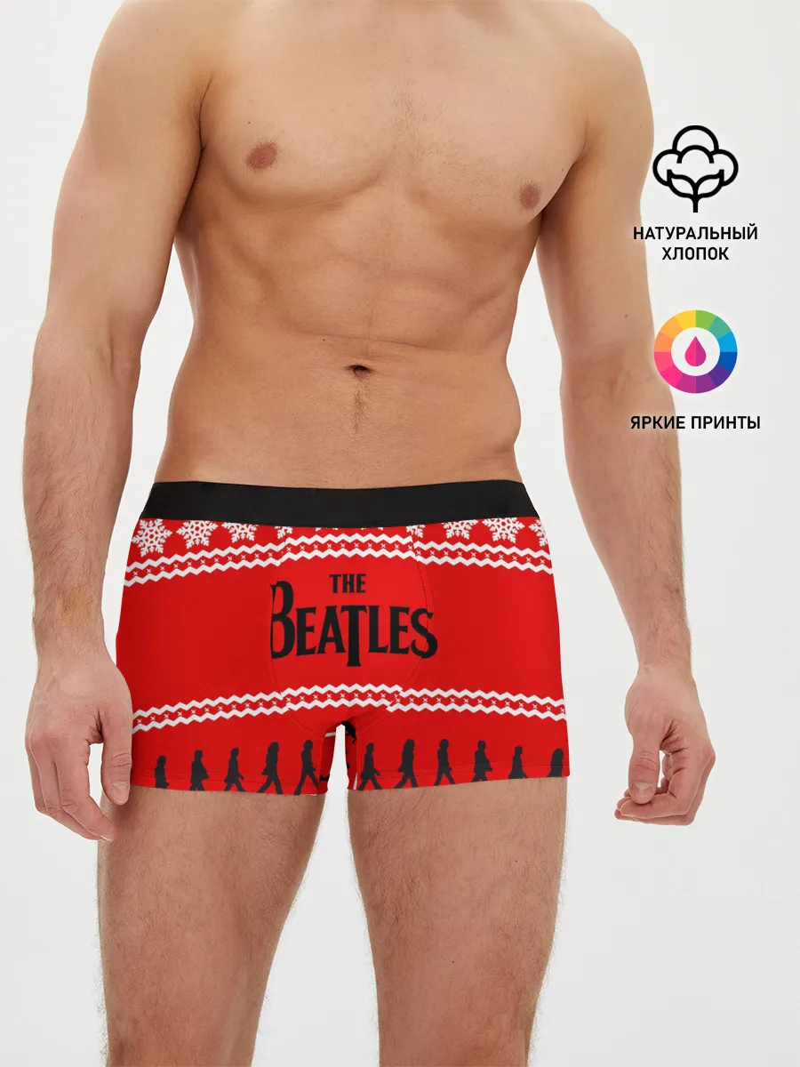 Мужские трусы боксеры / Праздничный The Beatles