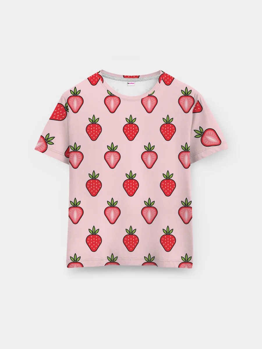 Мужская базовая футболка / Клубничное настроение