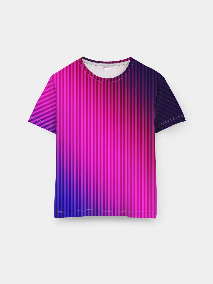 Мужская базовая футболка / Фиолетово-малиновый градиент