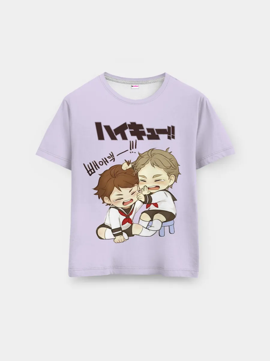 Мужская базовая футболка / ВОЛЕЙБОЛ!! малыши дерутся