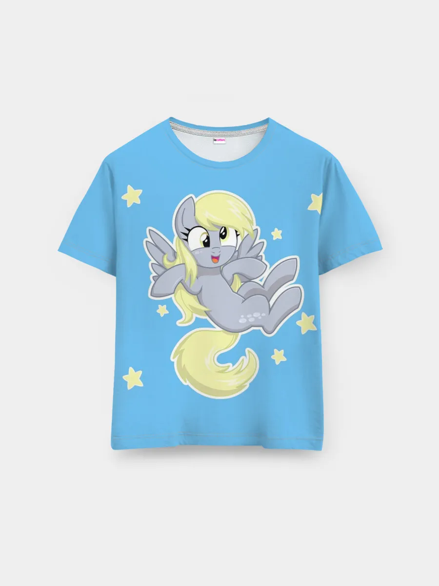 Мужская базовая футболка / Пони в звёздном небе