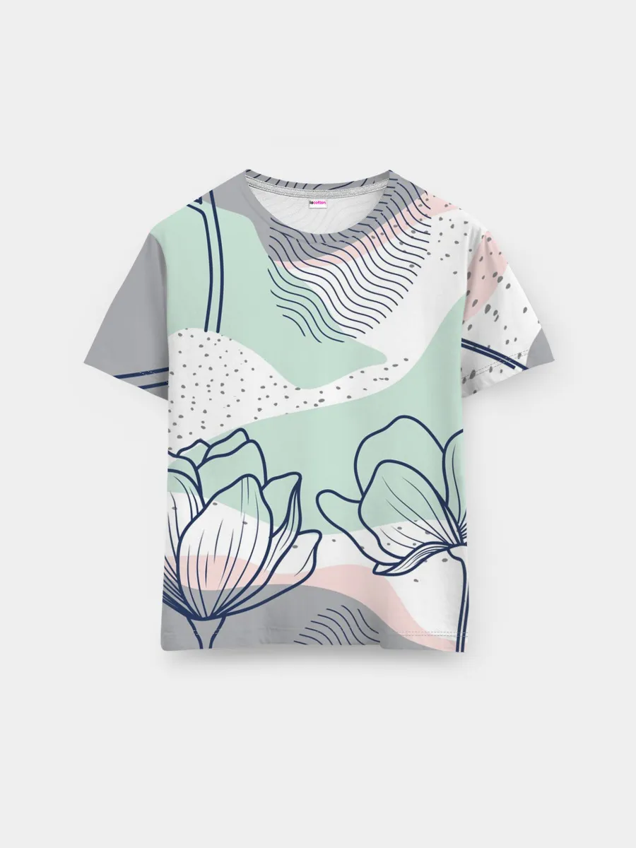 Мужская базовая футболка / Цветы