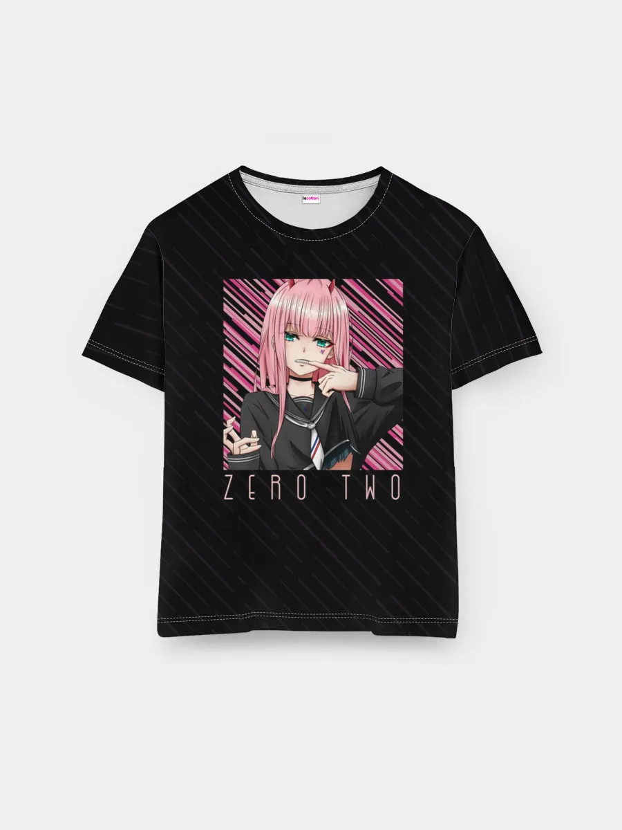 Мужская базовая футболка / Zero Two в квадрате