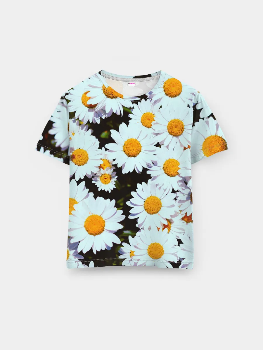 Мужская базовая футболка / Ромашки