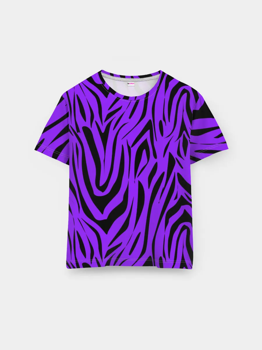 Мужская базовая футболка / Абстрактный узор зебра