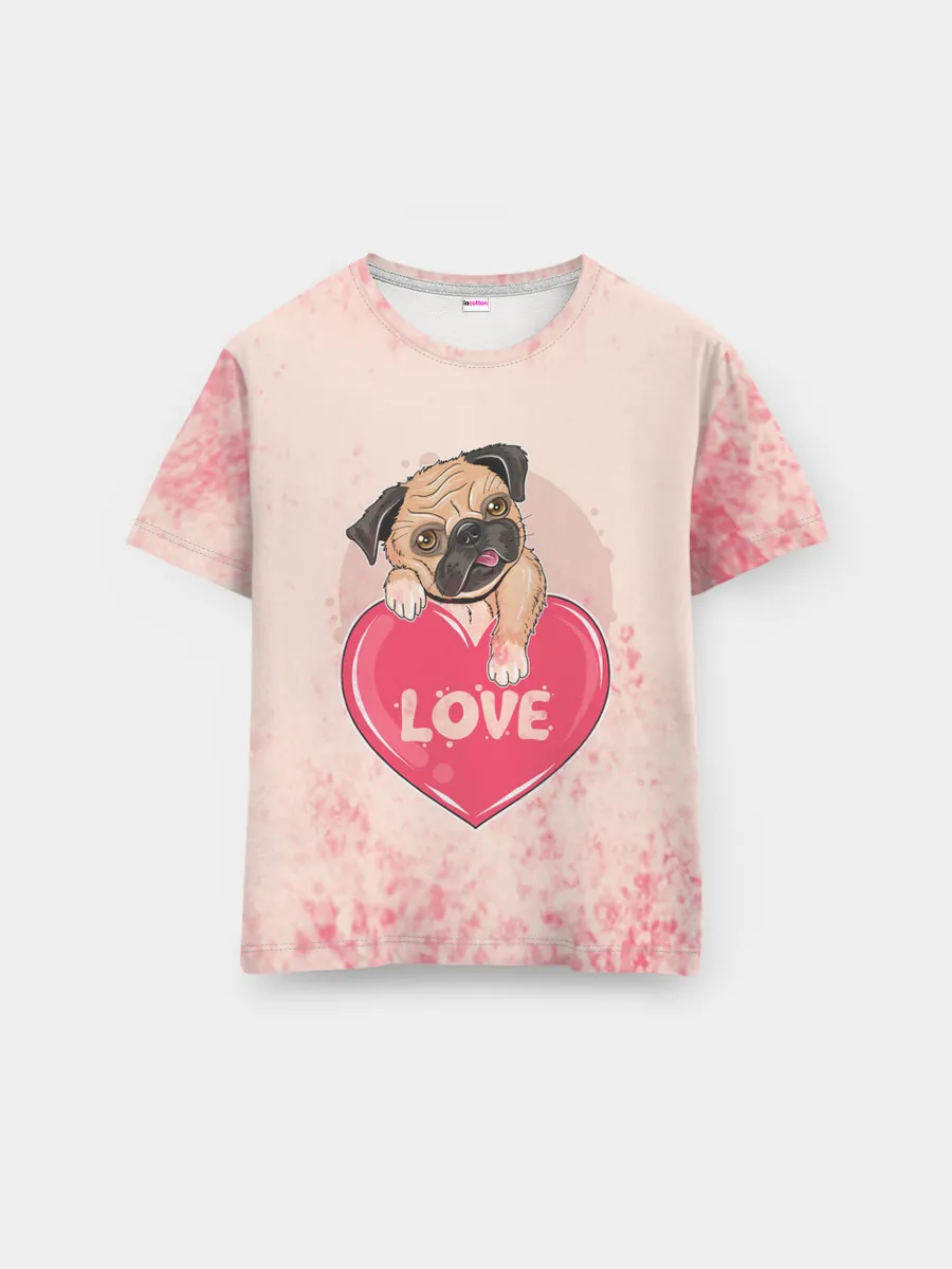 Мужская базовая футболка / Love Pug | Люблю мопса