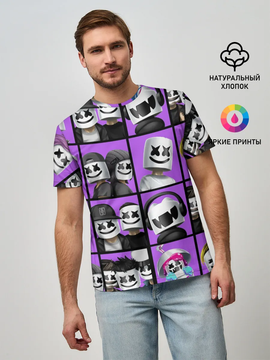 Мужская базовая футболка / Marshmello Style