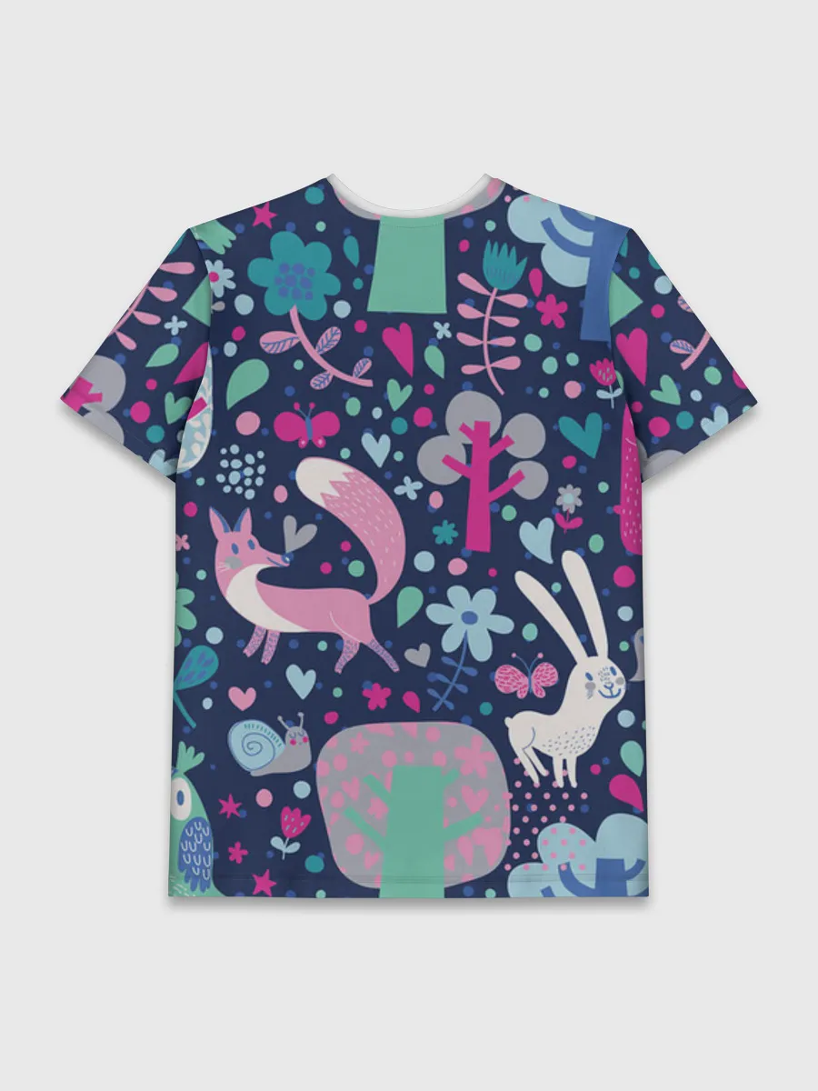 Мужская базовая футболка / Лесные животные