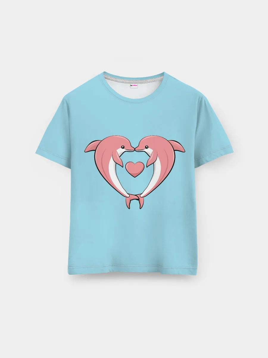 Мужская базовая футболка / Дельфины