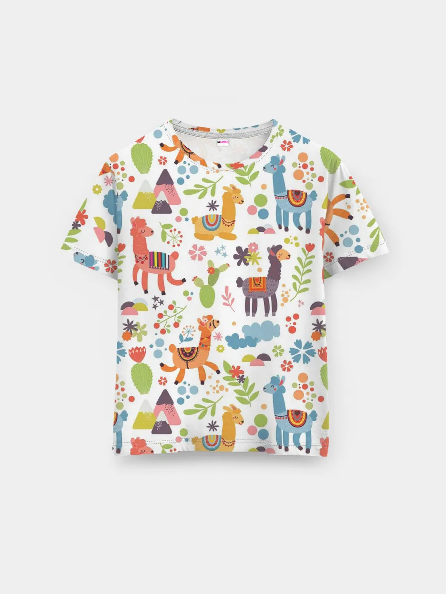 Мужская базовая футболка / Ламы