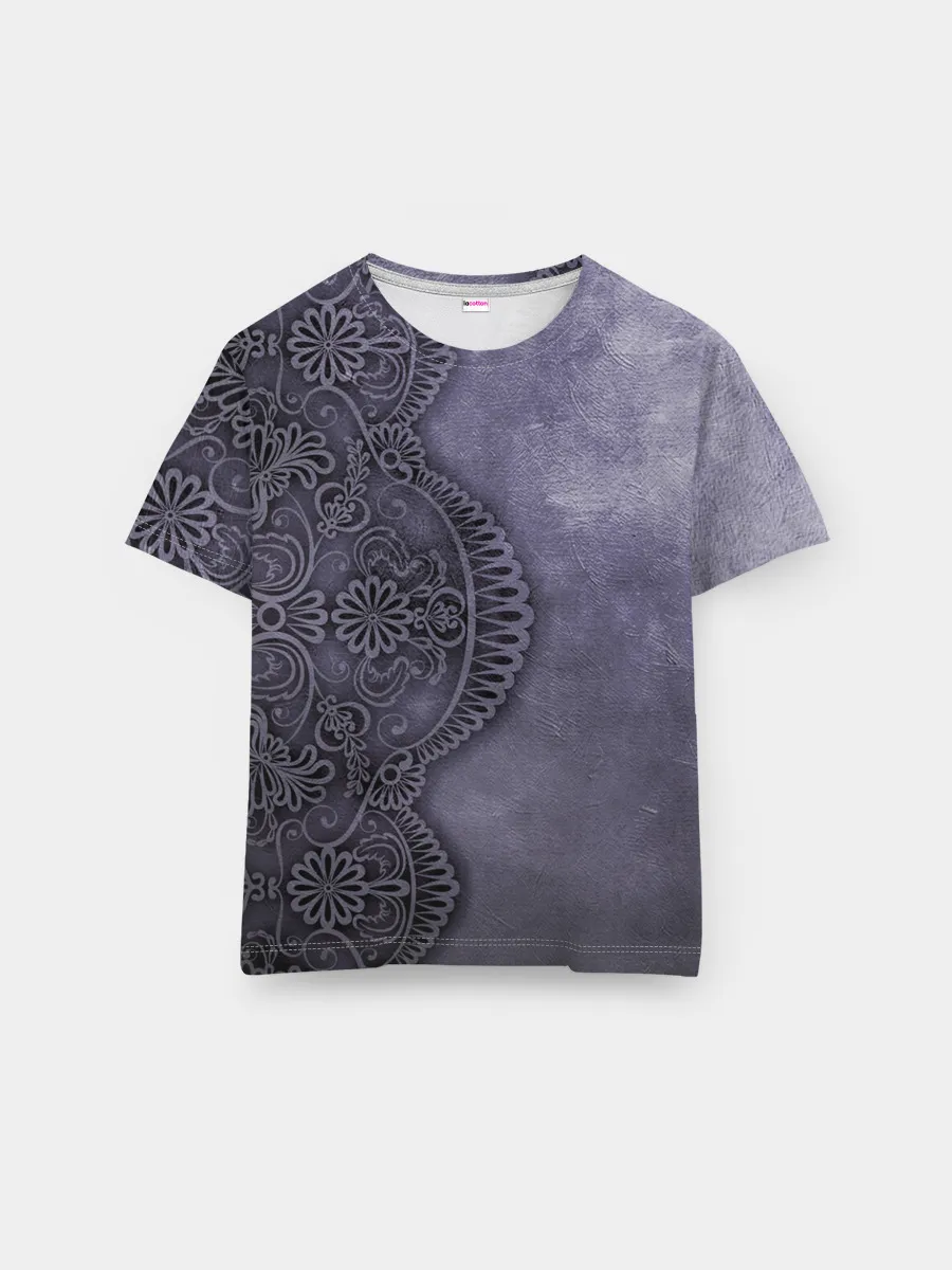 Мужская базовая футболка / Кружевной Узор