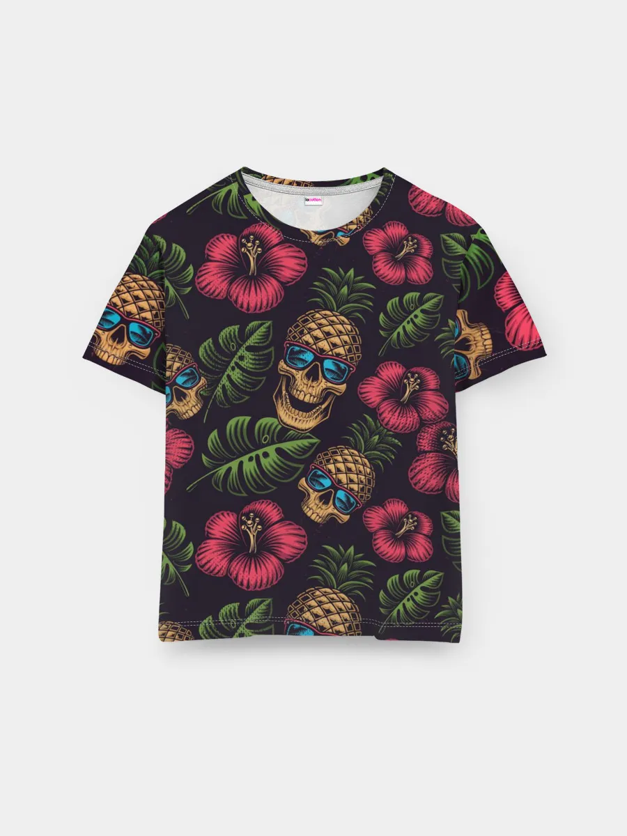 Мужская базовая футболка / Ананасовый череп
