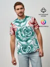 Мужская базовая футболка / Розы