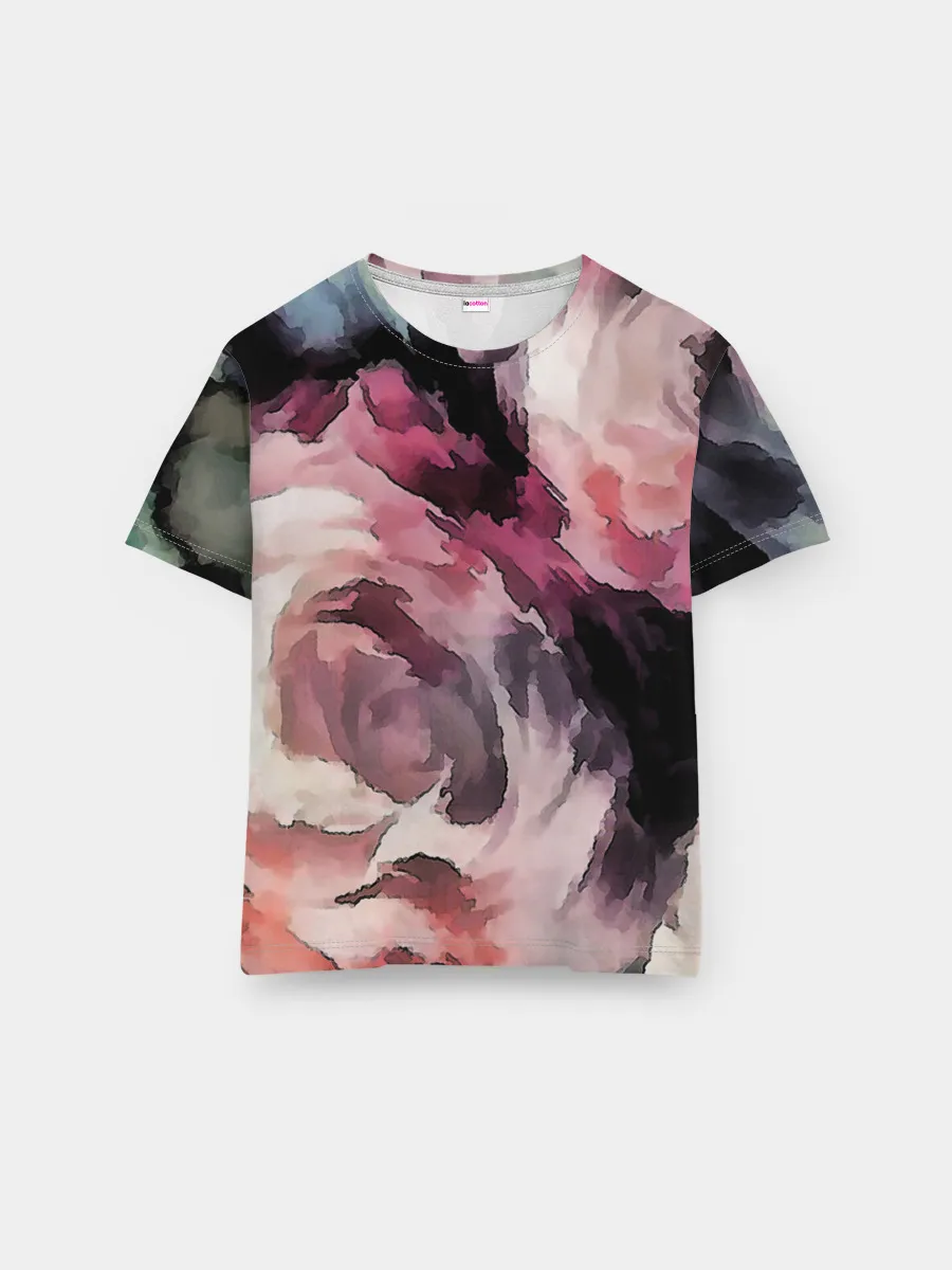 Мужская базовая футболка / Абстрактные розы