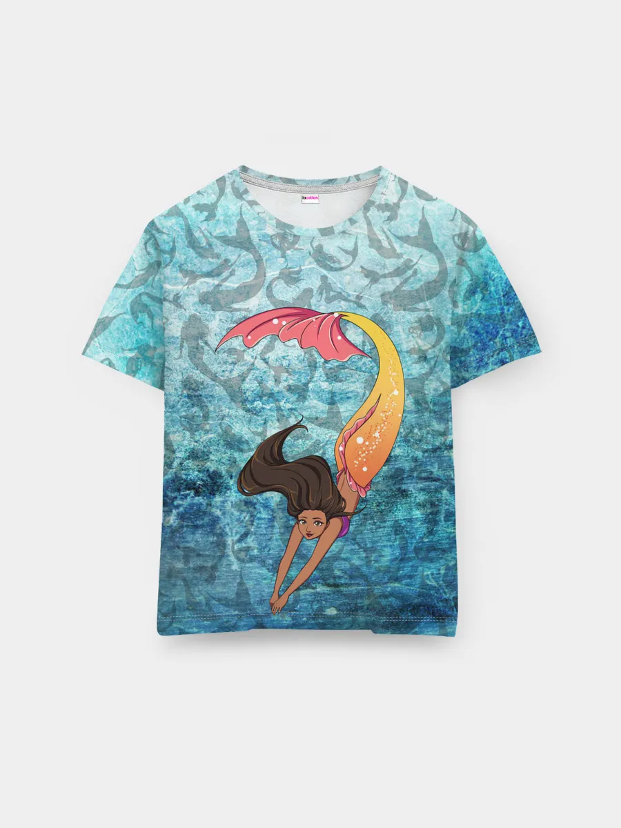 Мужская базовая футболка / Русалка | Подводный мир