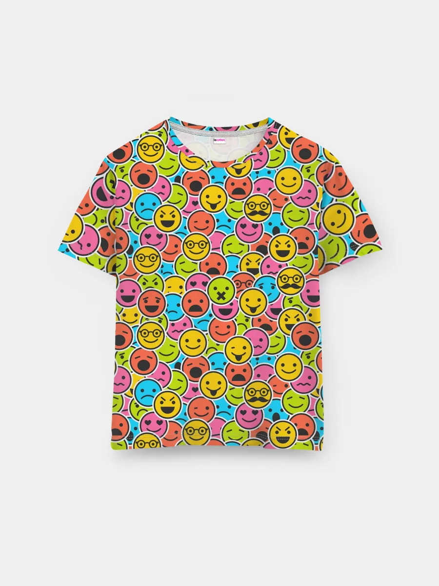 Мужская базовая футболка / Смайлики