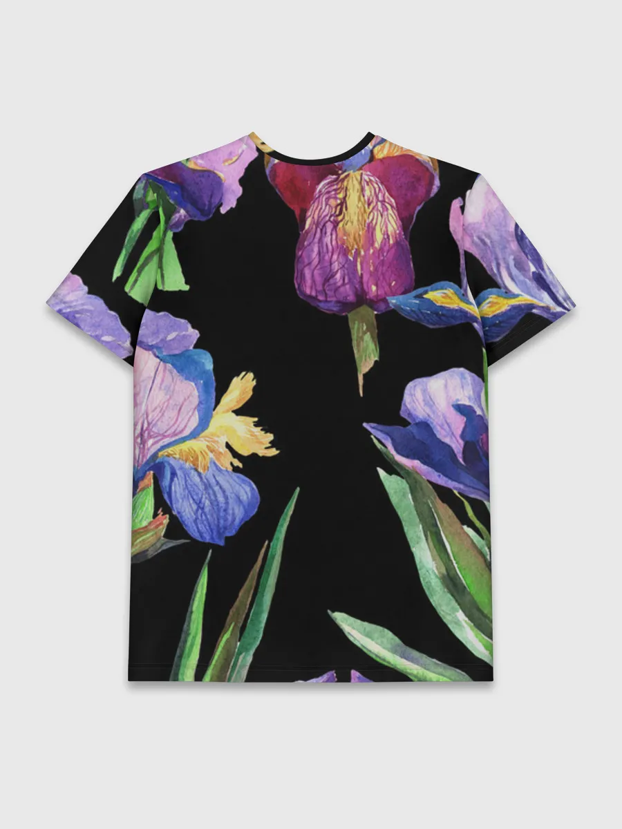 Мужская базовая футболка / Ирисы