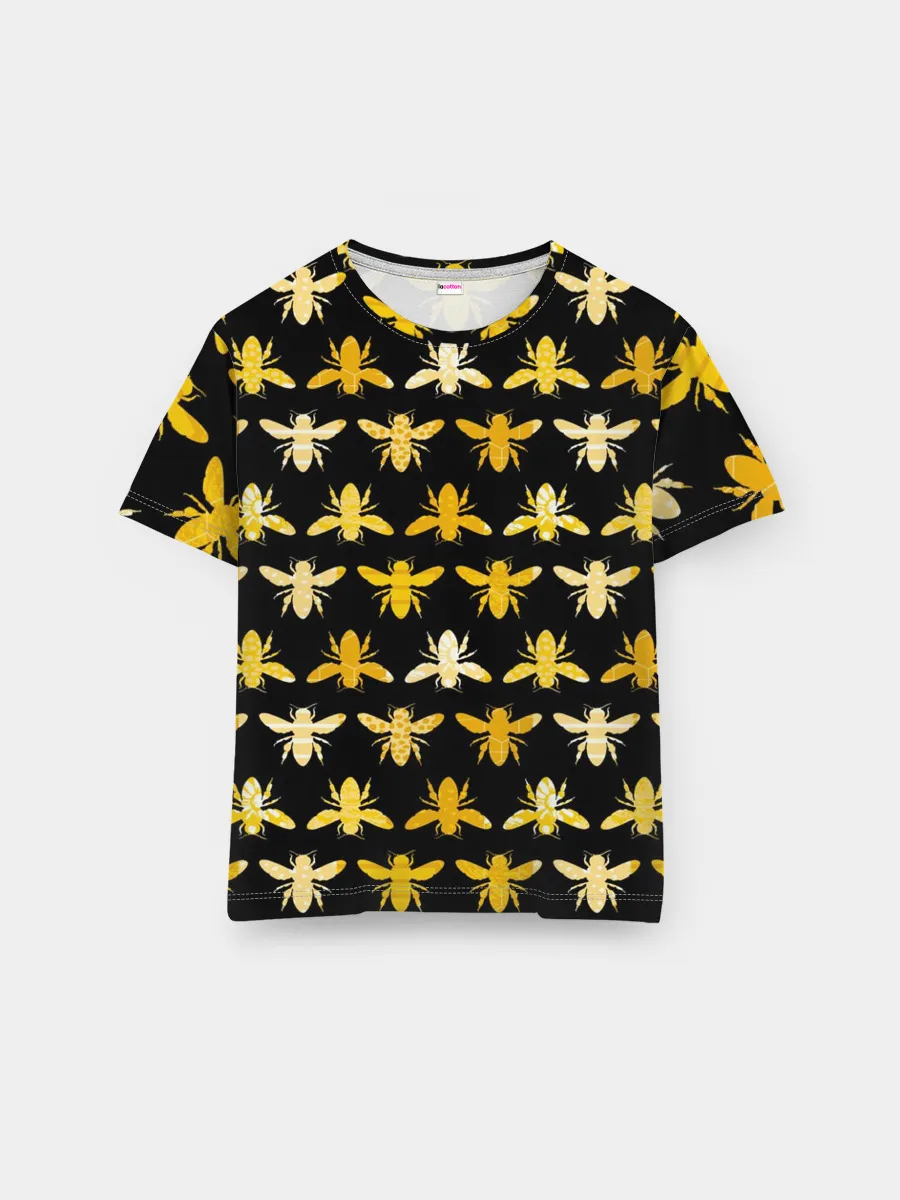 Мужская базовая футболка / Пчелиный Паттерн
