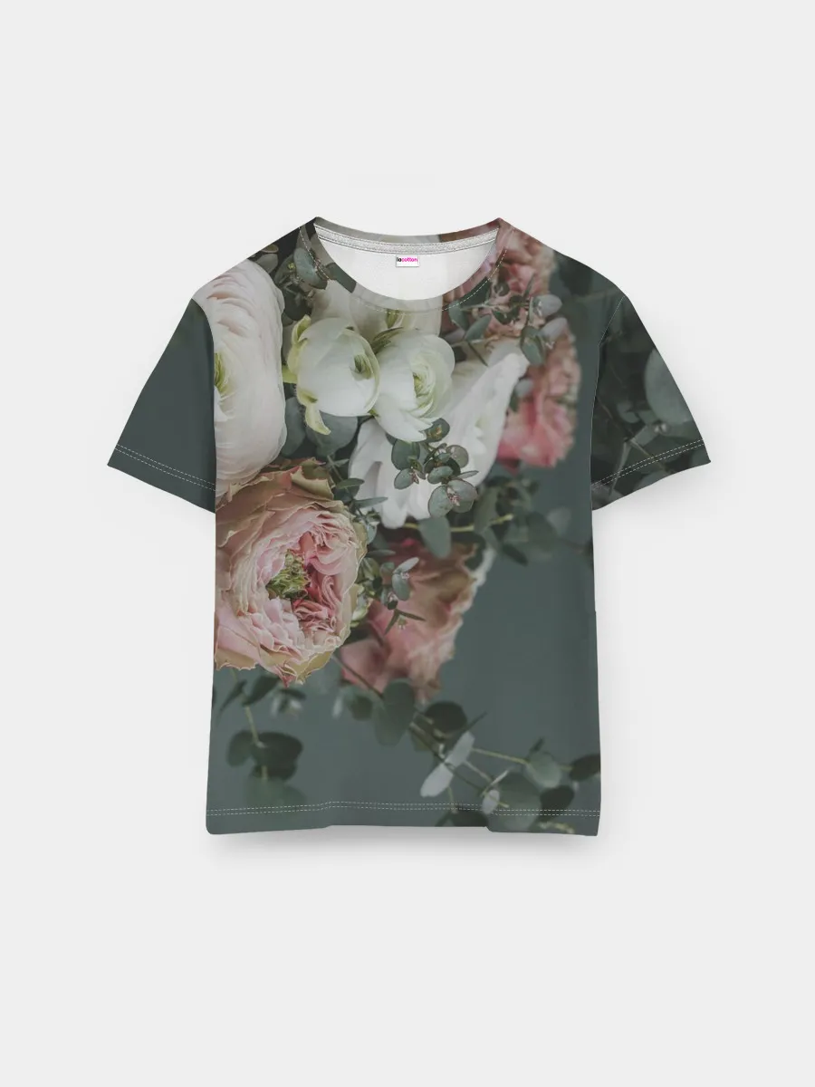 Мужская базовая футболка / Розы