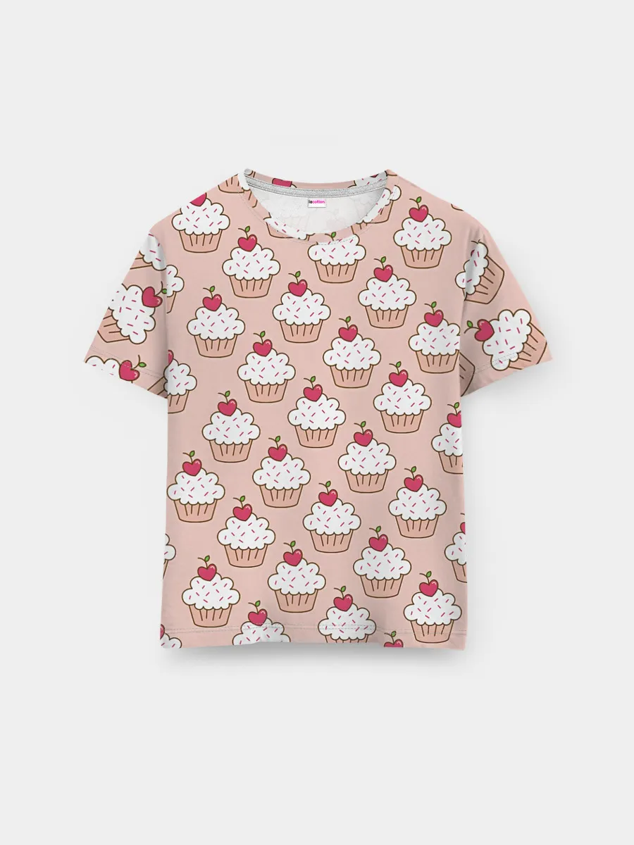 Мужская базовая футболка / Вишенка на кексе