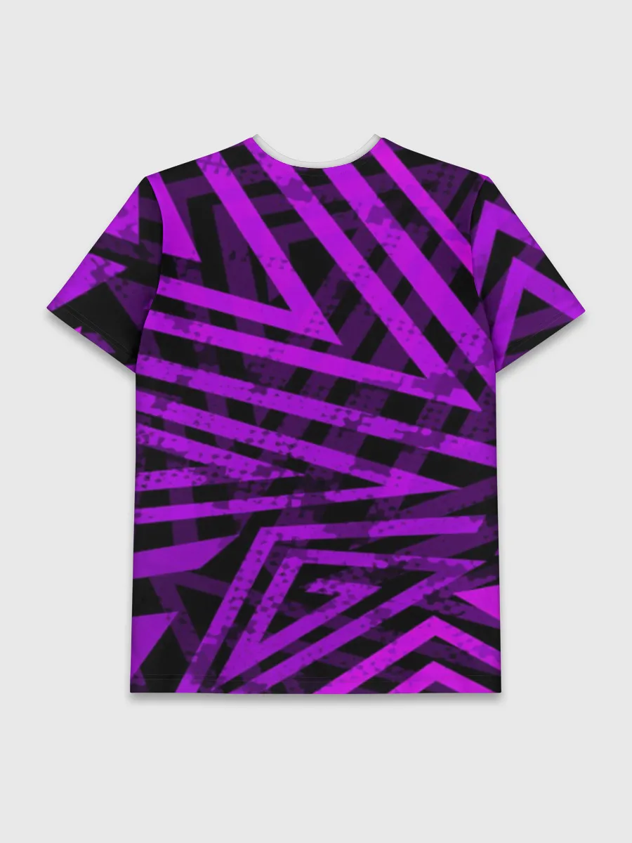 Мужская базовая футболка / Неоновая геометрия