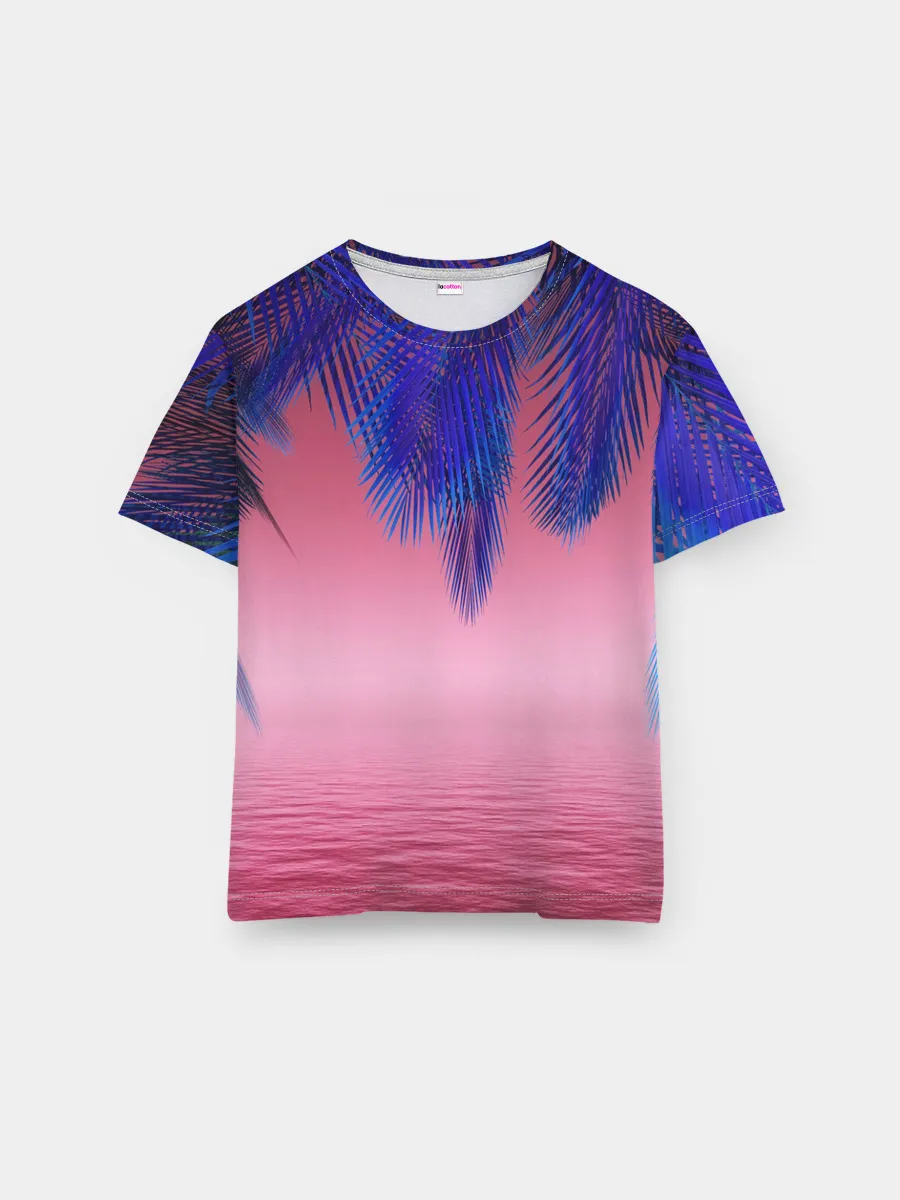 Мужская базовая футболка / Неоновые Тропики