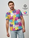Мужская базовая футболка / Разноцветные котики