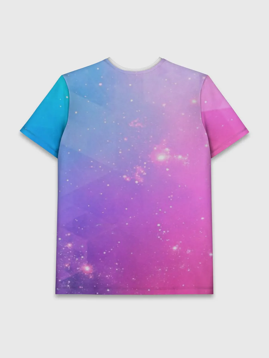 Мужская базовая футболка / Абстракция Блеск Градиент
