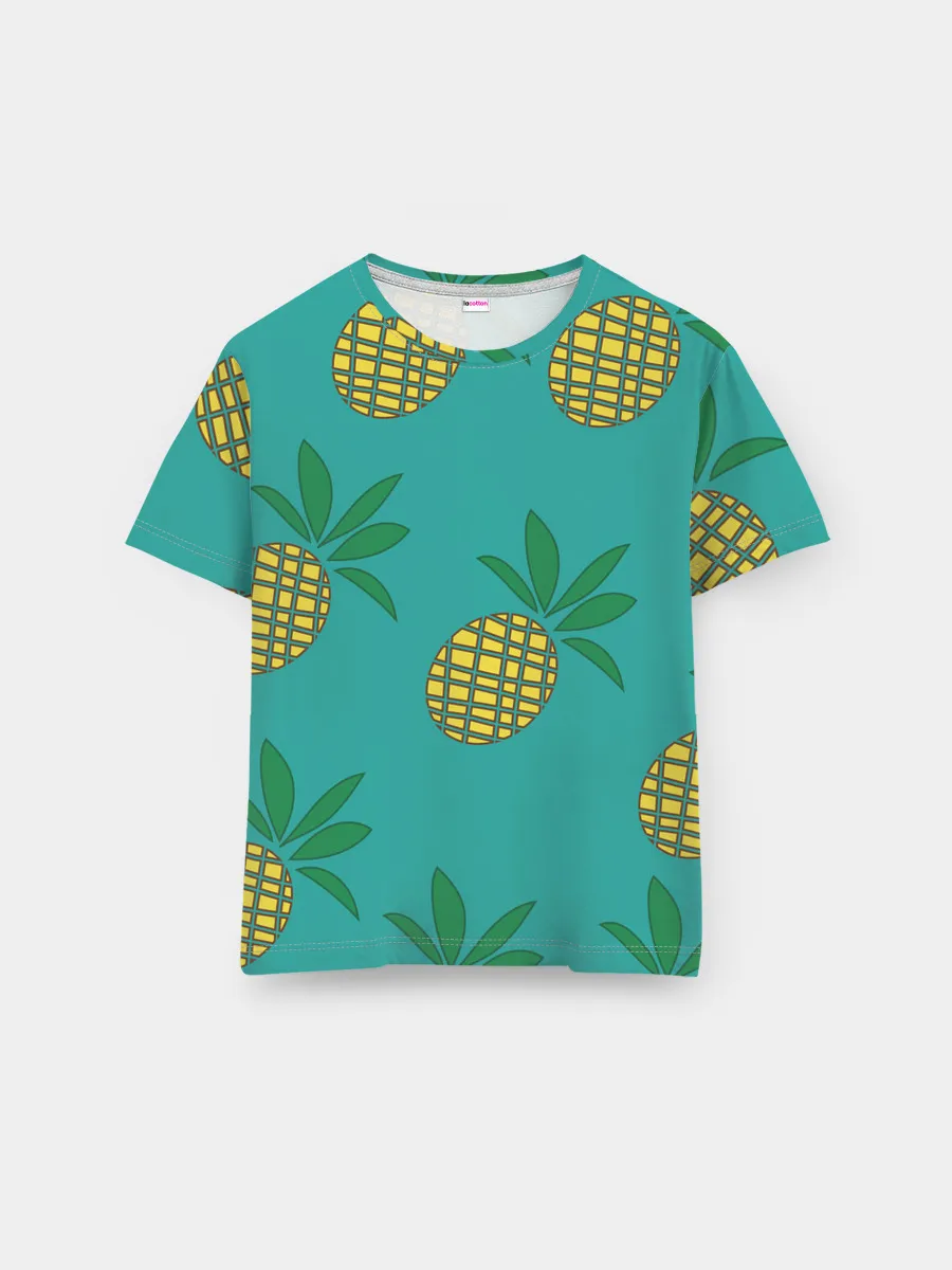Мужская базовая футболка / Ананасы