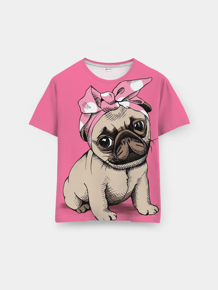 Мужская базовая футболка / Мопс | собака