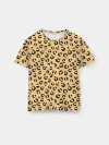 Мужская базовая футболка / Желтый леопардовый принт