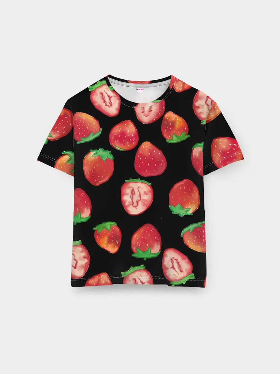 Мужская базовая футболка / Клубничка