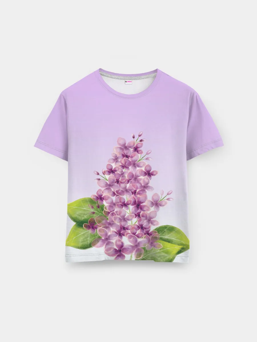 Мужская базовая футболка / акварельная сирень