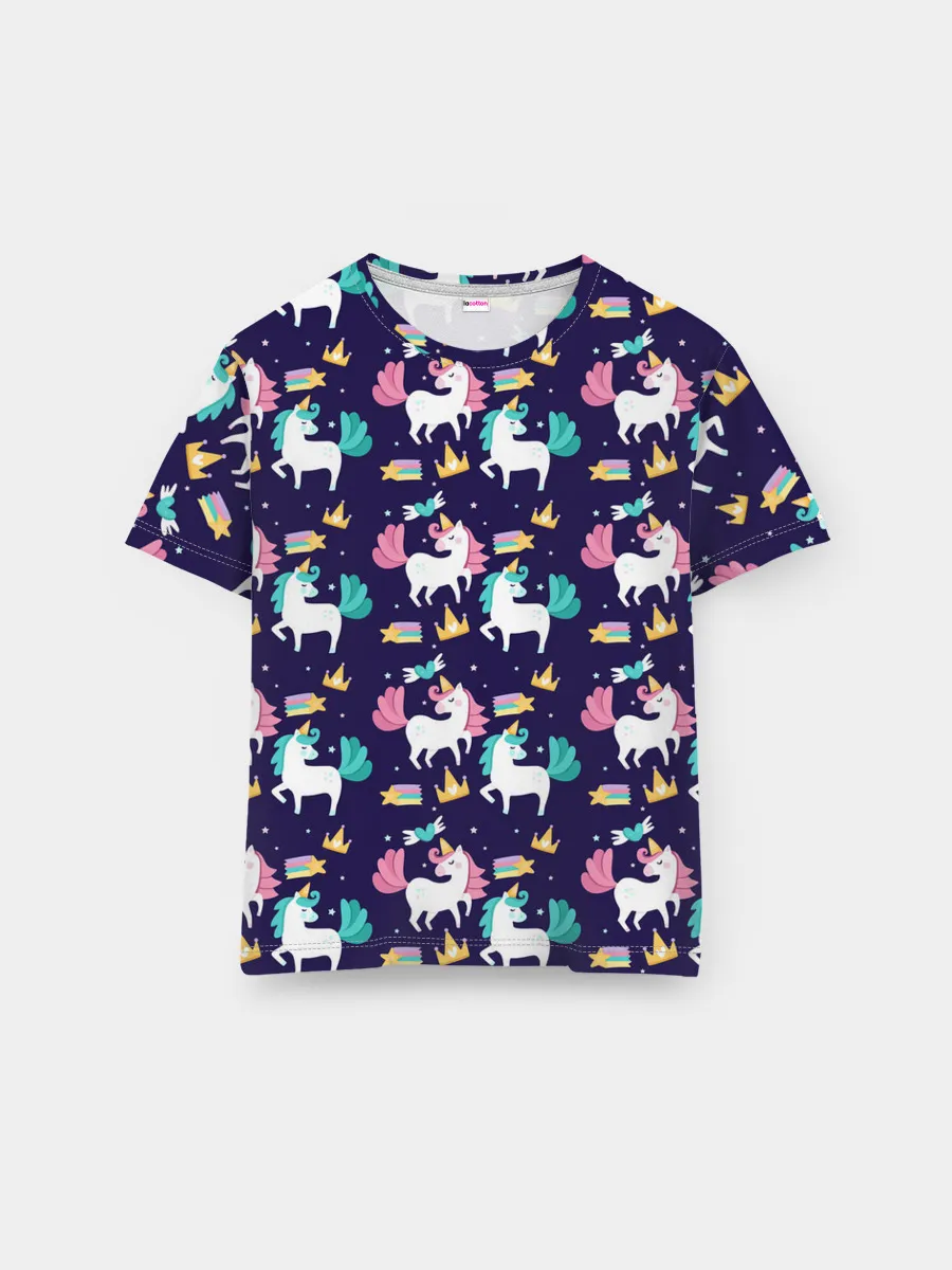 Мужская базовая футболка / Unicorn pattern
