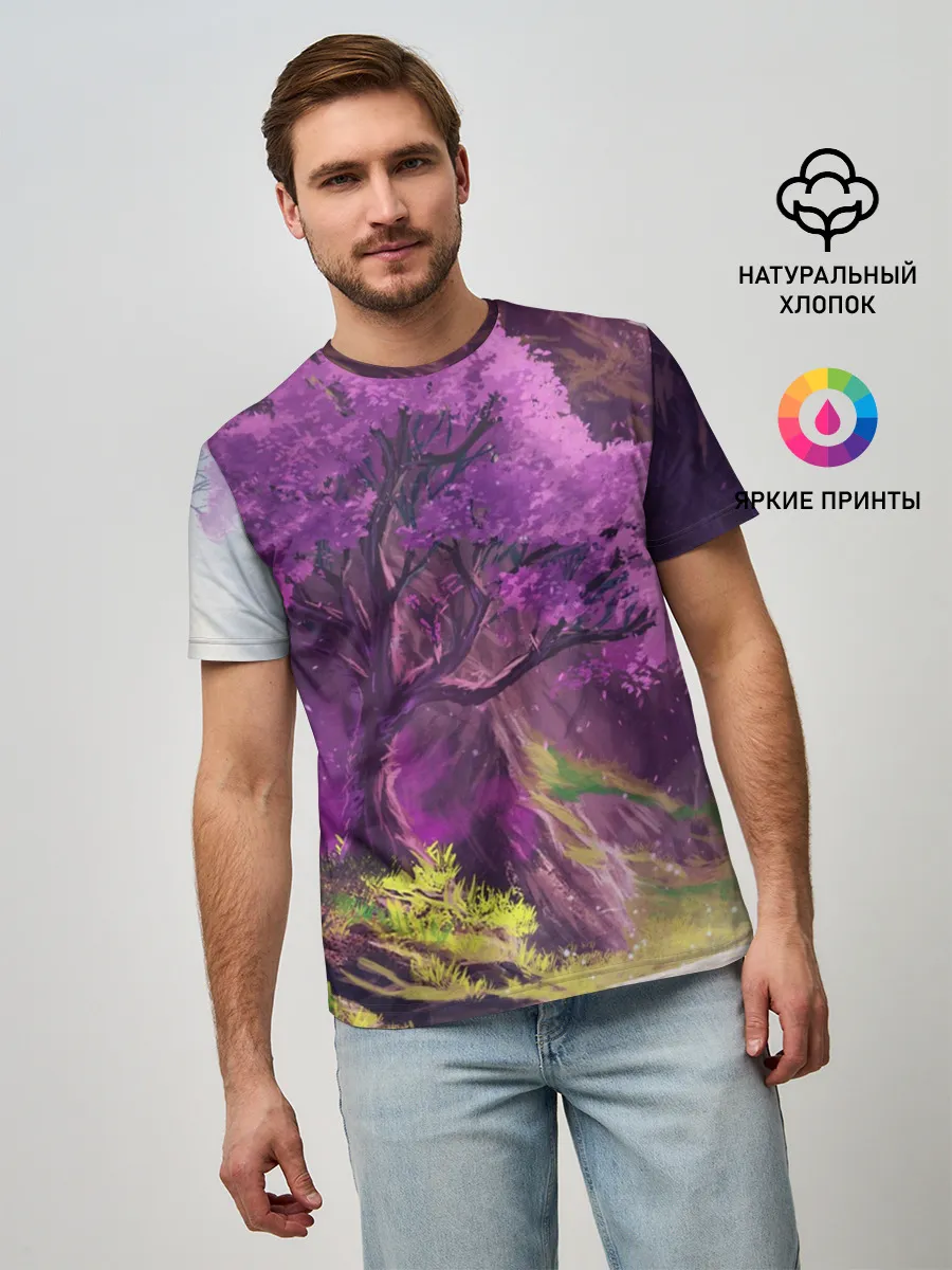 Мужская базовая футболка / ДЕРЕВО САКУРЫ