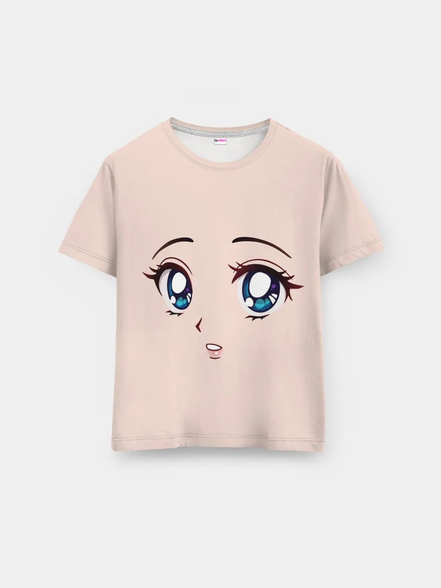 Мужская базовая футболка / Surprised anime face